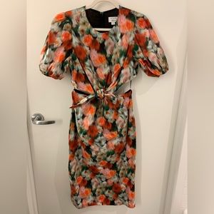 J. Crew Cutout Dress with Tie in Liberty Floral